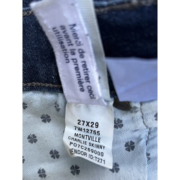 Lucky Brand Womens Jeans 4/27A Charlie Skinny Dark Wash Premium Italian Stretch￼ - Picture 12 of 12